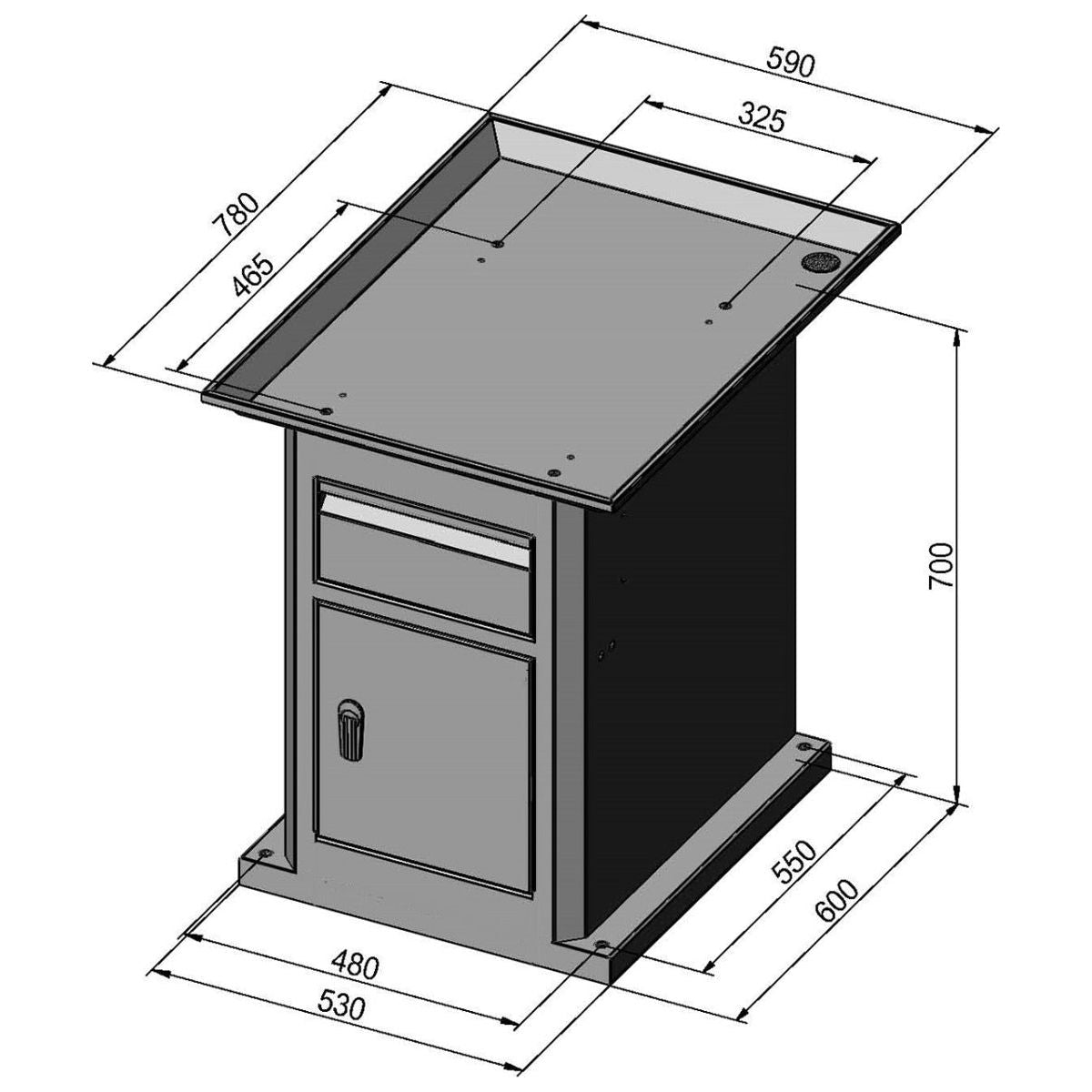 BERNARDO Untergestell für Bohr- und Fräsmaschine – Modell Modell BF 3 Deluxe