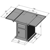 BERNARDO Untergestell für Bohr- und Fräsmaschine – Modell Untergestell BF 6 Deluxe mit Kühlmittelwanne
