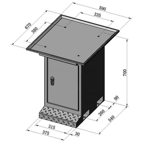 BERNARDO Untergestell für Bohr- und Fräsmaschine – Modell Untergestell BF 5 für BF 20 Super / BF 30 Super