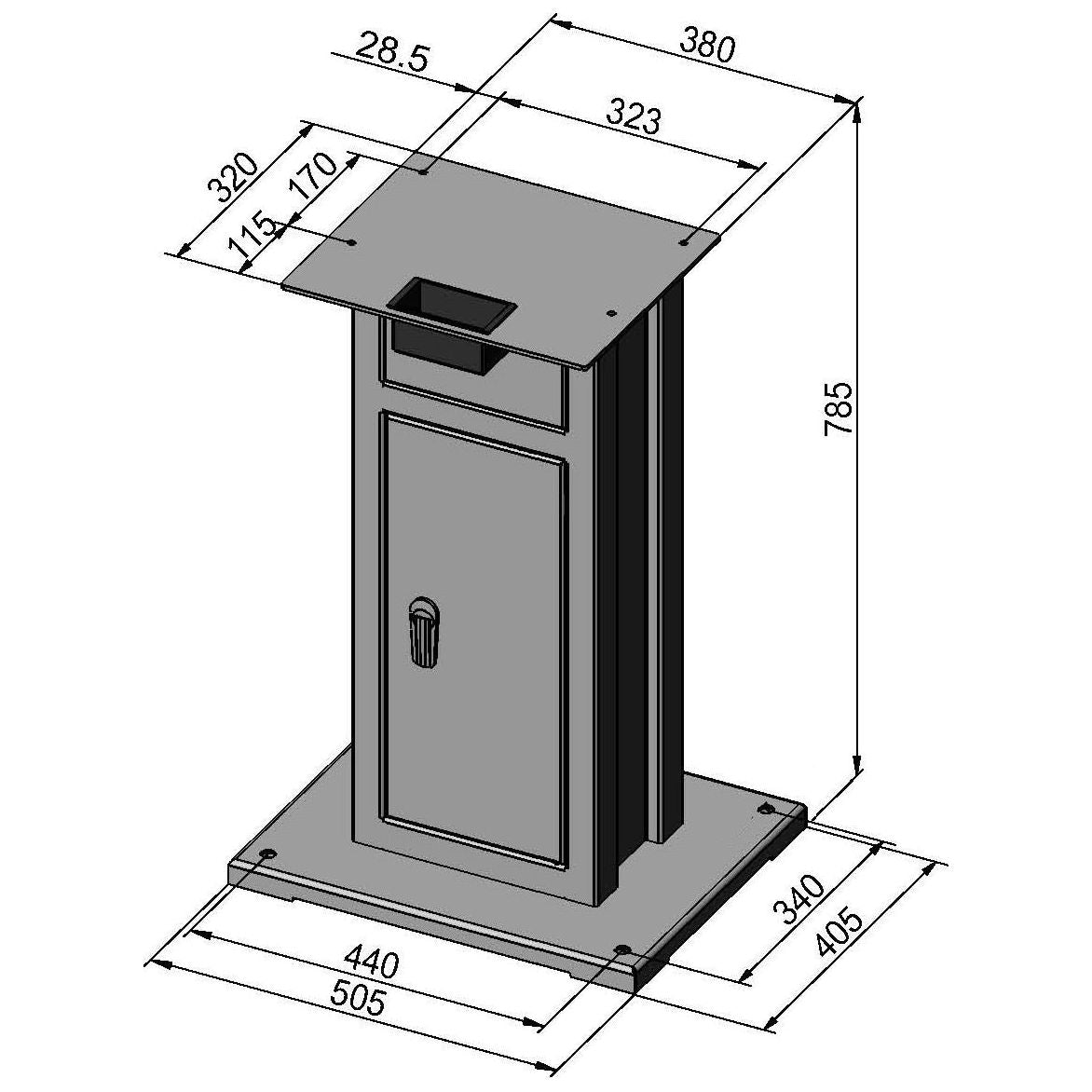 BERNARDO Untergestell für Schleifmaschine – Modell Untergestell Modell G