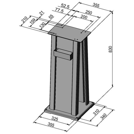 BERNARDO Untergestell für Schleifmaschine – Modell Untergestell Modell H