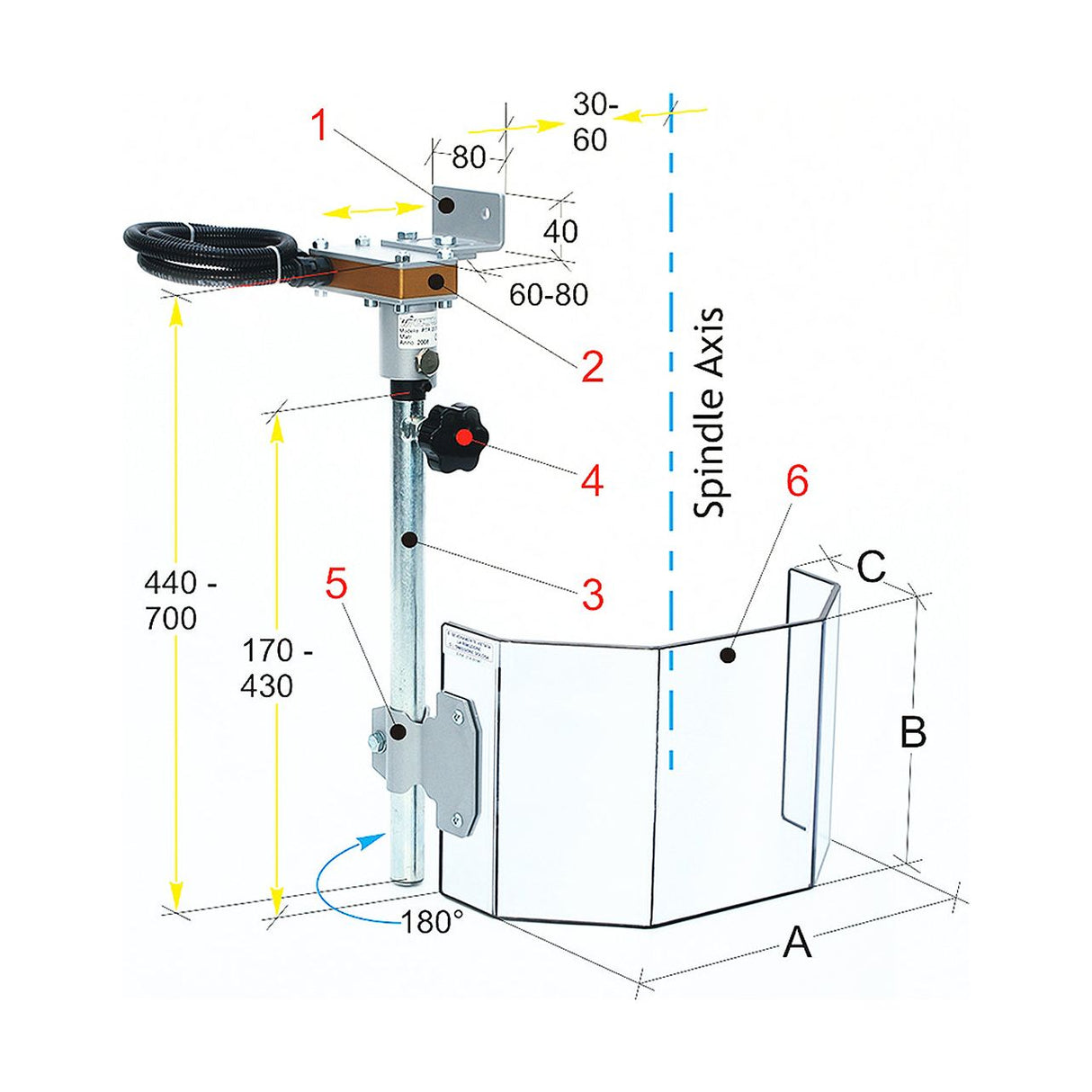 BERNARDO Schutzeinrichtunge für Bohrmaschine – Modell PTR 20/350