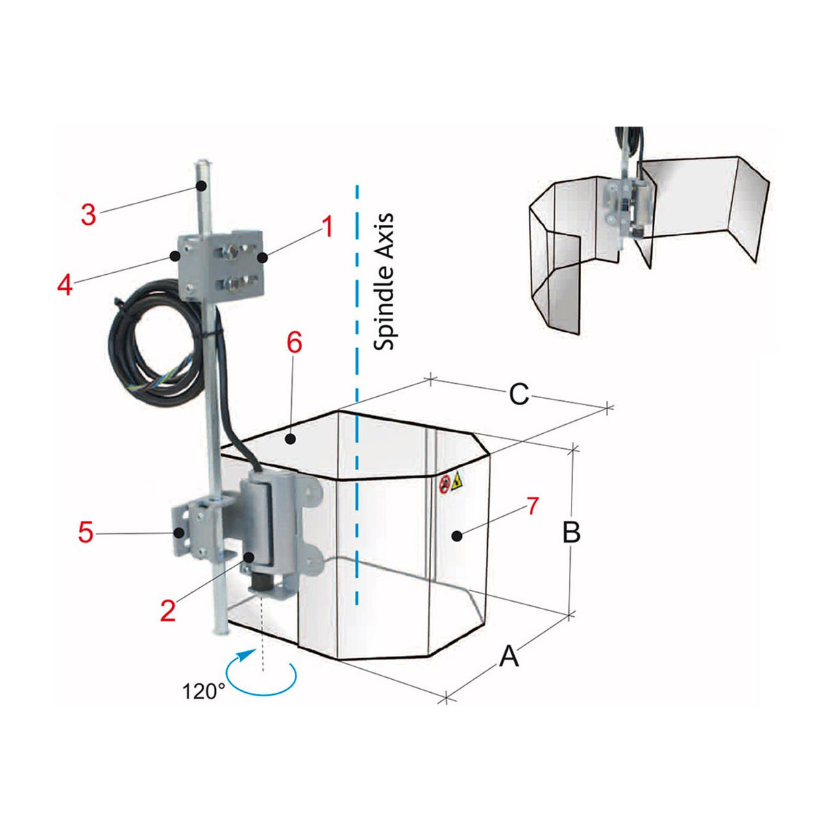 BERNARDO Schutzeinrichtunge für Bohrmaschine – Modell PTR 30/180