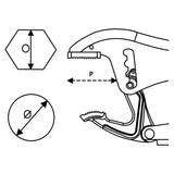 KING TONY Profi-Werkzeuge - Gripzange mit kurzen Backen - Ø 55 mm 604209