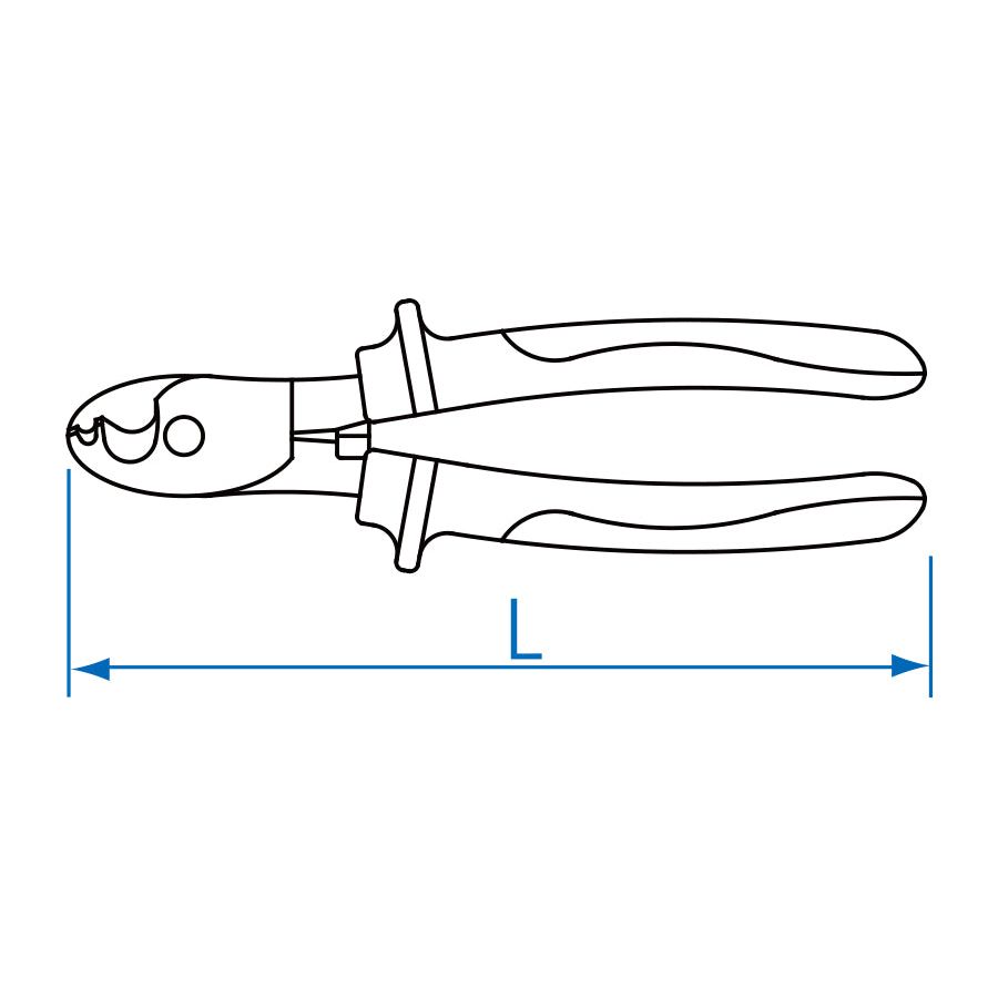 KING TONY Profi-Werkzeuge - Kabel-Beißzange "bis 1000V isoliert" - Ø 14 614608A