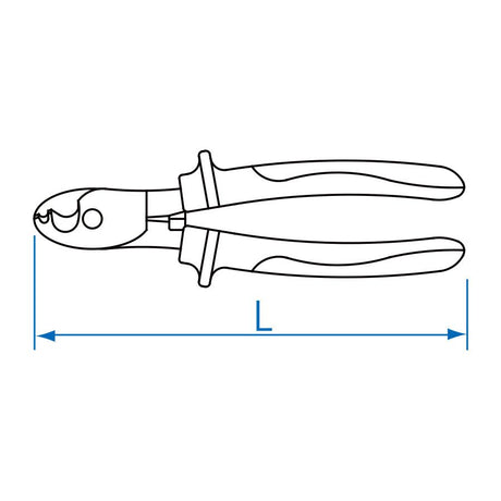 KING TONY Profi-Werkzeuge - Kabel-Beißzange "bis 1000V isoliert" - Ø 14 614608A