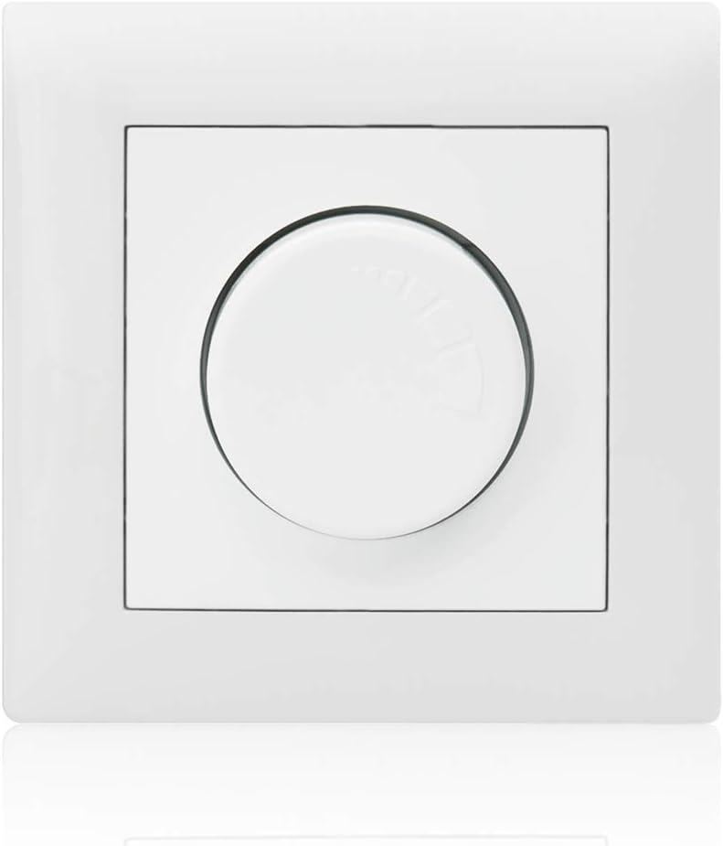 ASLO Phasenanschnittdimmer Drehdimmer 230V, 600 W CE/RoHS - Dimmer komplett Set RAL 9006 ALU - 8 Stück - 17,95€/Stk.