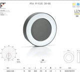 ASLO 6000K, 16 W LED Wandleuchte Stylische runde Design LED Aussenleuchte, Wandleuchte