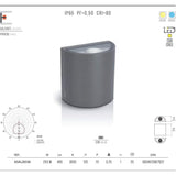 ASLO 6000K Moderne LED Design Außenleuchte Outdoor LED 2x5W - LED Outdoor Wandleuchte - ASAL2X560