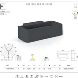 ASLO 4000K Deluxe LED-Außenwandleuchte IP65 Moderne Wandlampe in Anthrazit, 6 Watt, 70 Lumen