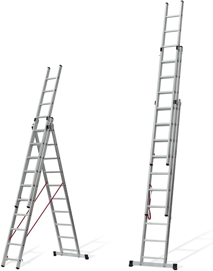 VITO Aluminium-Dreifachleiter 3x12 Sprossen - Mehrzweckleiter - VIETQ35
