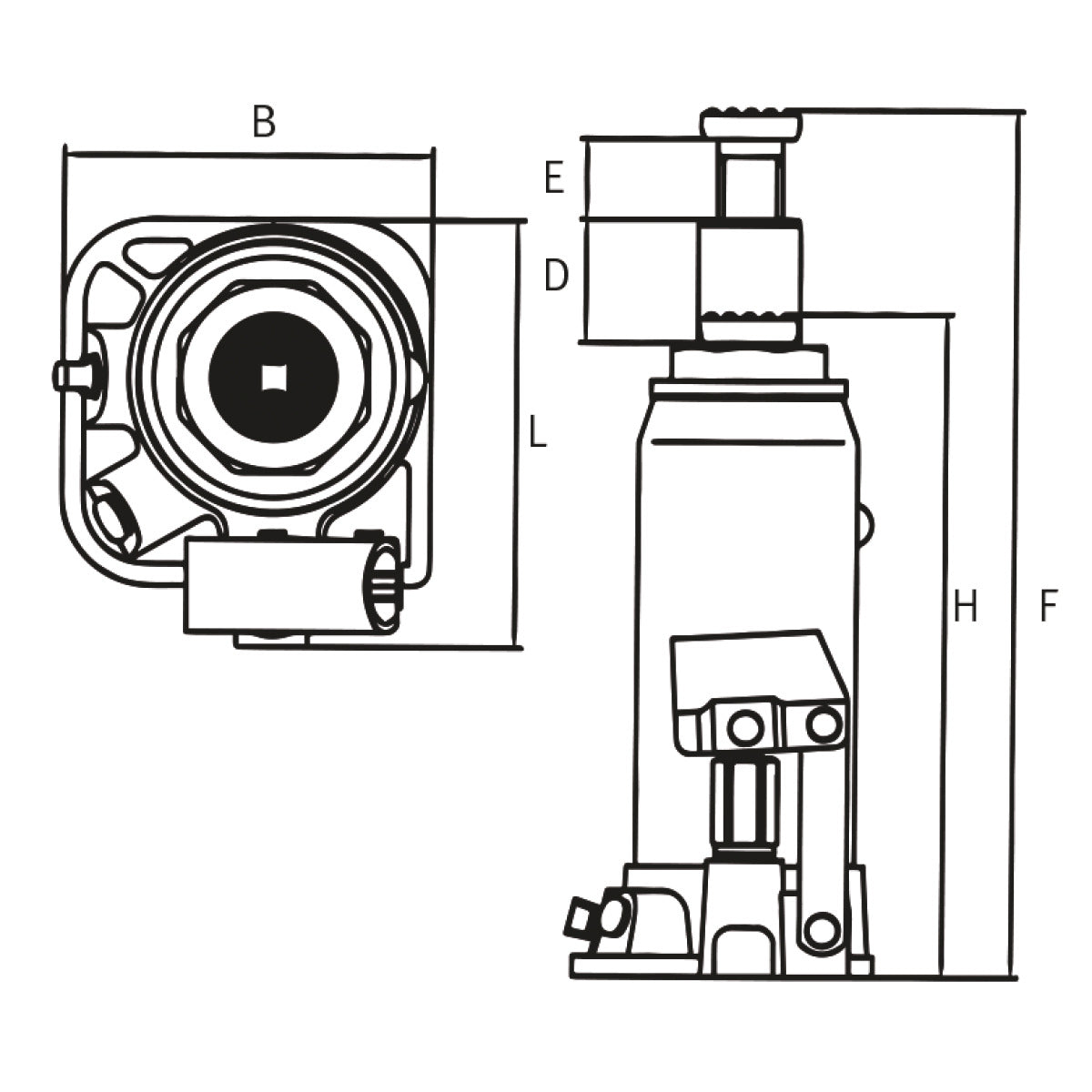 UNICRAFT Hydraulischer Stempelwagenheber  HSWH 50 – Modell 1 SM-6200005