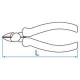 KING TONY Profi-Werkzeuge - Diagonale Beißzange - 163 mm 621106