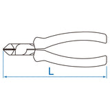 KING TONY Profi-Werkzeuge - Diagonale Beißzange, 45° - 163 mm 621306