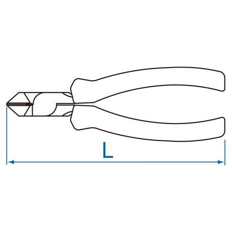 KING TONY Profi-Werkzeuge - Diagonale Beißzange, 45° - 163 mm 621306
