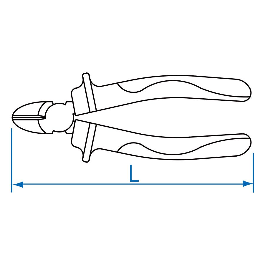 KING TONY Profi-Werkzeuge - Diagonale Heavy Duty Beißzange, VDE - 167 mm 621606A