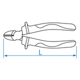 KING TONY Profi-Werkzeuge - Diagonale Heavy Duty Beißzange, VDE - 167 mm 621606A