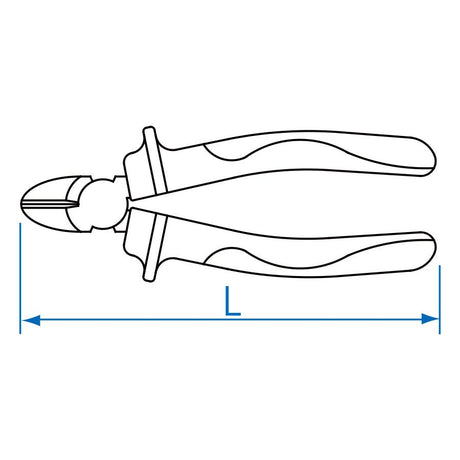 KING TONY Profi-Werkzeuge - Diagonale Heavy Duty Beißzange, VDE - 167 mm 621606A