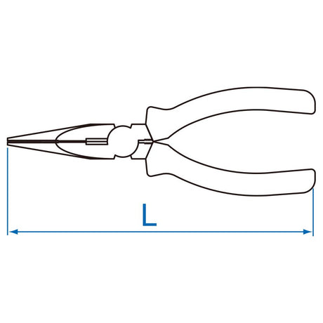 KING TONY Profi-Werkzeuge - Zange, halbrunde Backen - 164 mm 631106
