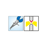 KING TONY Profi-Werkzeuge - Flachrundzange, Hochglanz verchromt - 203 mm BLI631108