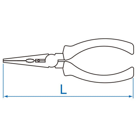 KING TONY Profi-Werkzeuge - Zange, halbrunde Backen - 169 mm 631306