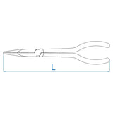 KING TONY Profi-Werkzeuge - Flachrundzange - extra lang 631911C