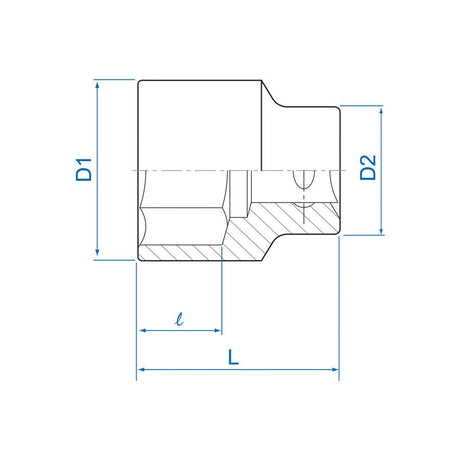 KING TONY Profi-Werkzeuge - 3/4" Steckschlüssel, Zoll - 2" 633064S