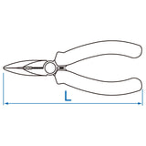 KING TONY Profi-Werkzeuge - Zange, Miniformat, halbrunde Backen abgewinkelt - 127 mm 633405