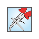 KING TONY Profi-Werkzeuge - Flachrundzange VDE - 200 mm 633608A