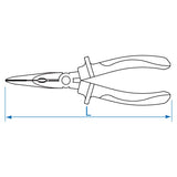 KING TONY Profi-Werkzeuge - Flachrundzange VDE - 200 mm 633608A