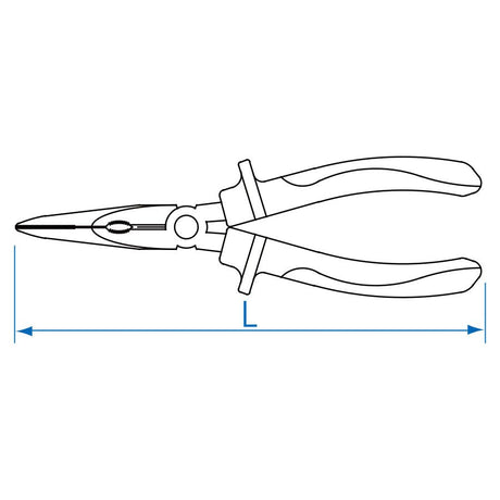 KING TONY Profi-Werkzeuge - Flachrundzange VDE - 200 mm 633608A