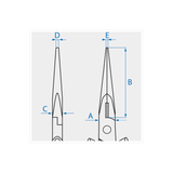 KING TONY Profi-Werkzeuge - Mini-Flachrundzange 154 mm 636706