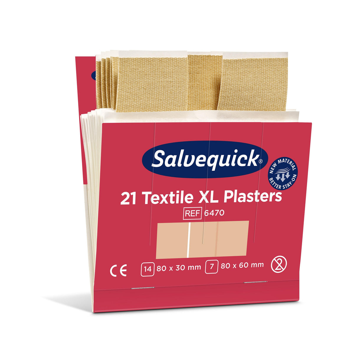 Salvequick detectable Pflasterstrips Nachfüllpack 6x35 St. – für Pflasterspender