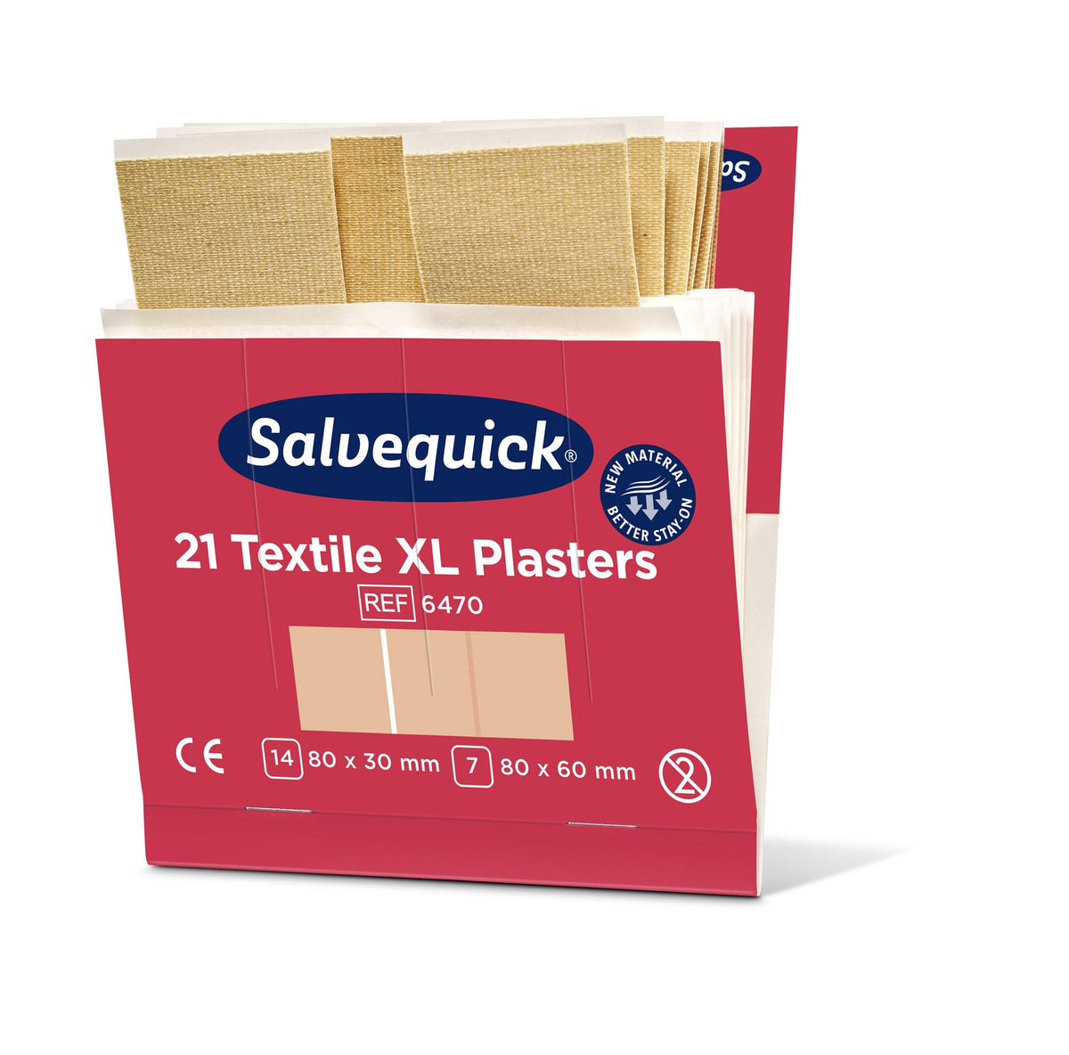 Salvequick detectable Pflasterstrips Nachfüllpack 6x35 St. – für Pflasterspender