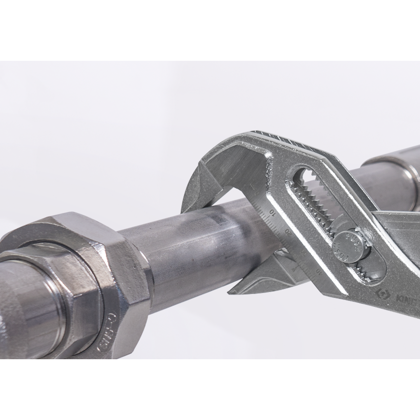 KING TONY Profi-Werkzeuge - Rohrzange mit Druckknopf 250mm 651810C