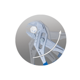 KING TONY Profi-Werkzeuge - Rohrzange mit Druckknopf 250mm 651810C