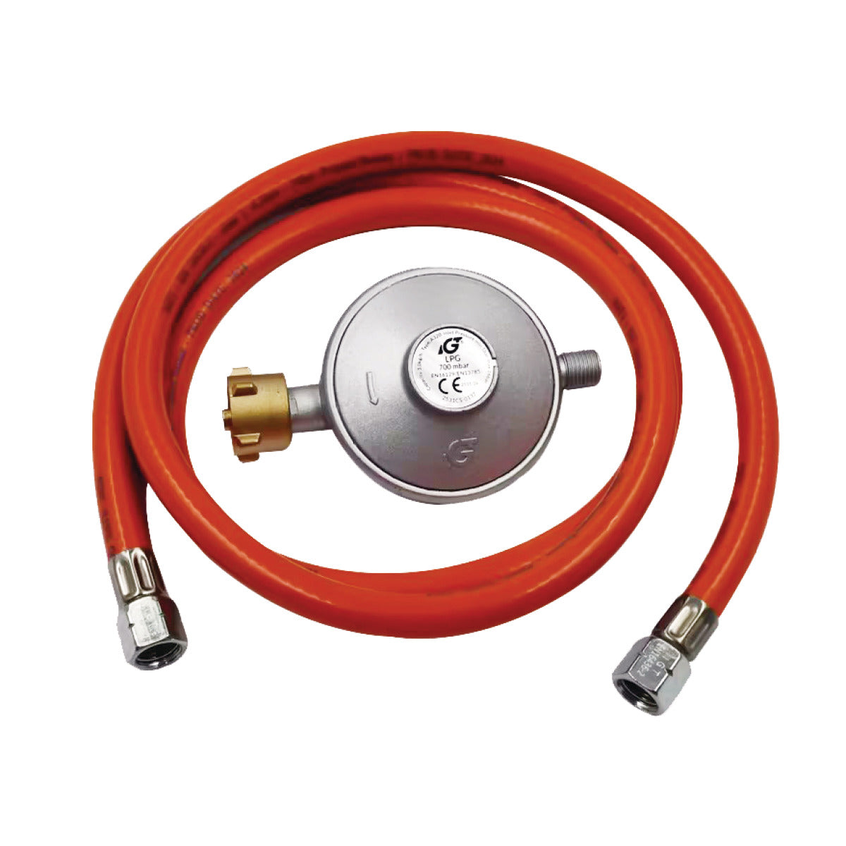 Unicraft Druckminderer 700 mbar mit Gasschlauch 1,5 m - Art. 6520000