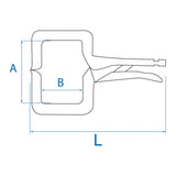 KING TONY Profi-Werkzeuge - Schweiß-Gripzange - 280 mm 662511