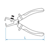 KING TONY Profi-Werkzeuge - Isolierte VDE Abisolierzange - 160 mm 671606A