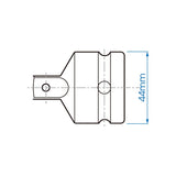 KING TONY Profi-Werkzeuge - Kraft-Adapter, 3/4"F* 1/2"M, mit Kugel BLI6864P