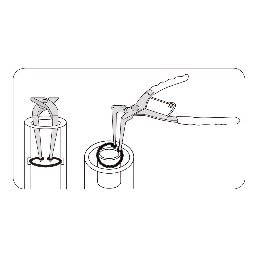 KING TONY Profi-Werkzeuge - Langarm-Sicherungszange, 90° gewinkelt - 175 mm 68HB07L