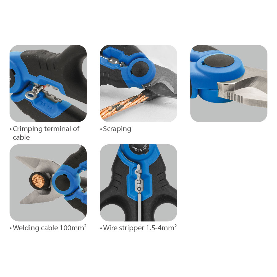 KING TONY Profi-Werkzeuge - Elektriker Schere 6AB1406