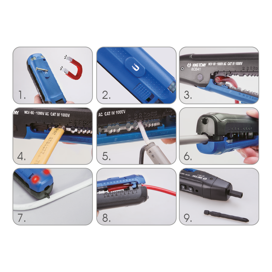 KING TONY Profi-Werkzeuge - Abisolierer 6CB41