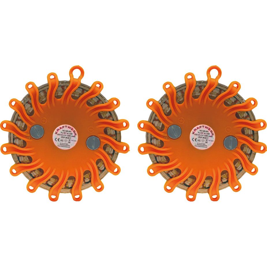 Kraftwerk LED Warnleuchte, orange, 9,6 W, batteriebetrieben
