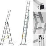 VITO Kombileiter aus Aluminium 3x10 - 3-teilig - Höhe 6,30 m