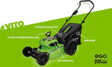 VITO Akku Rasenmäher 40V inkl. 2x 20V 4Ah Akkus und Ladegerät - bürstenloser Motor - 40L - VIBCMRSFL40SET