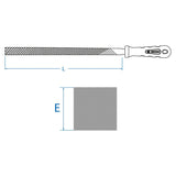 KING TONY Profi-Werkzeuge - Vierkant-Feile mit Griff, Second Cut - 200 mm 7550208G