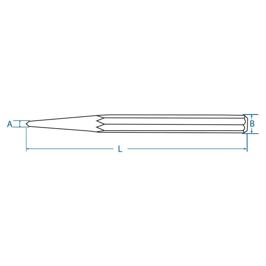 KING TONY Profi-Werkzeuge - Zentrierkorner - 4*120 mm BLI7610405