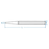 KING TONY Profi-Werkzeuge - Zentrierkorner - 4*120 mm BLI7610405