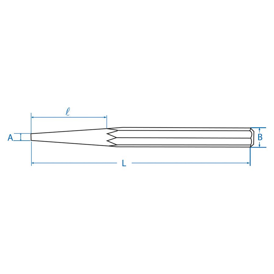 KING TONY Profi-Werkzeuge - Durchtreiber - 10 mm 7631006